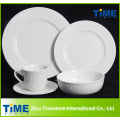 Fine White Porcelain White Embossed Royal Dinner Set (1010-10)